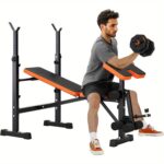 6-in-1 Verstelbare Gewichtbank met Squat Rack