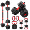 4-in-1 Verstelbare Dumbbell Set met Kettlebell