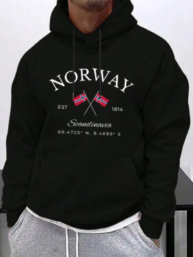 Heren Scandinavisch Schiereiland Noorwegen Hoodie