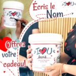 3D-handvormende set voor koppels met naam, datum en houten sokkel