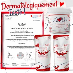 3D-handvormende set voor koppels met naam, datum en houten sokkel