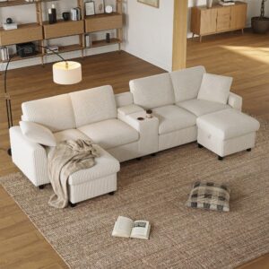 Gestoffeerde bank voor woonkamer met usb