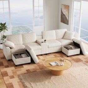 bankstel3 Gestoffeerde bank voor woonkamer met usb