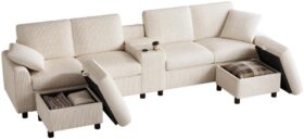 bankstel6 Gestoffeerde bank voor woonkamer met usb